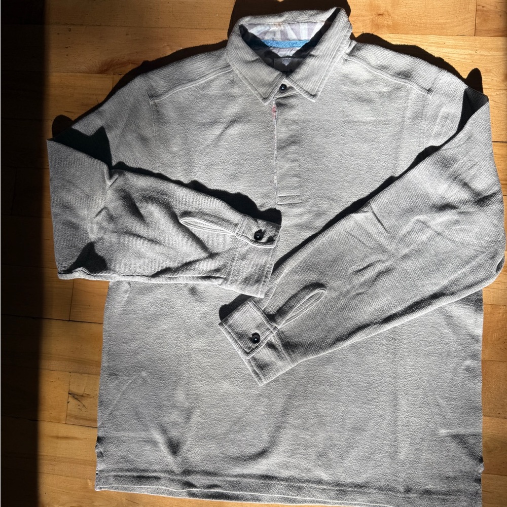 Tommy Bahama Gray Casual Button Down Shirt Large